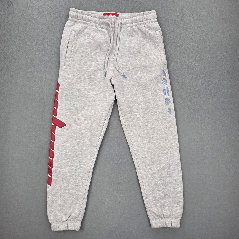 Aaliyah X Shoe Palace Mens Medium Grey Heather Fleece Jogger Sweatpants